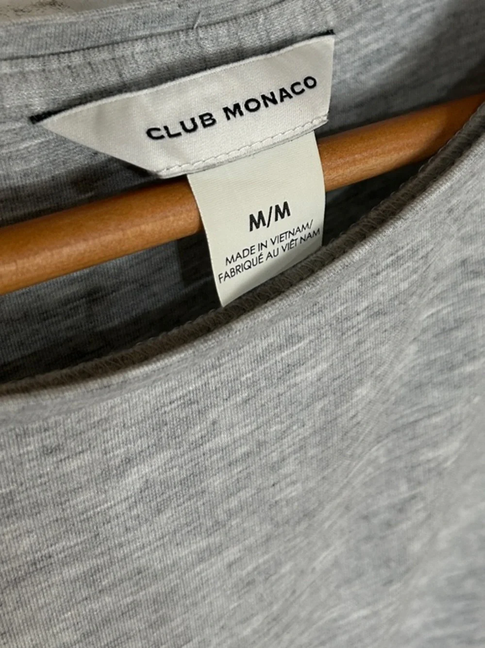Club Monaco Heather Grey Side Knot T-Shirt Dress Size M